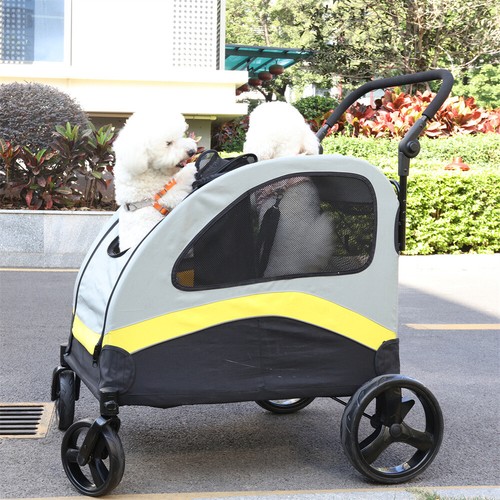 Dog stroller divided panel - dog,